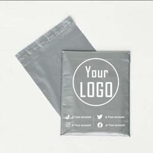 Customize Logo Biodegradable Tear-proof Postage Gery/Silver Courier Shipping Mailer Bag Clothing Tshirt Packaging Mailing Bag - Product Image 1