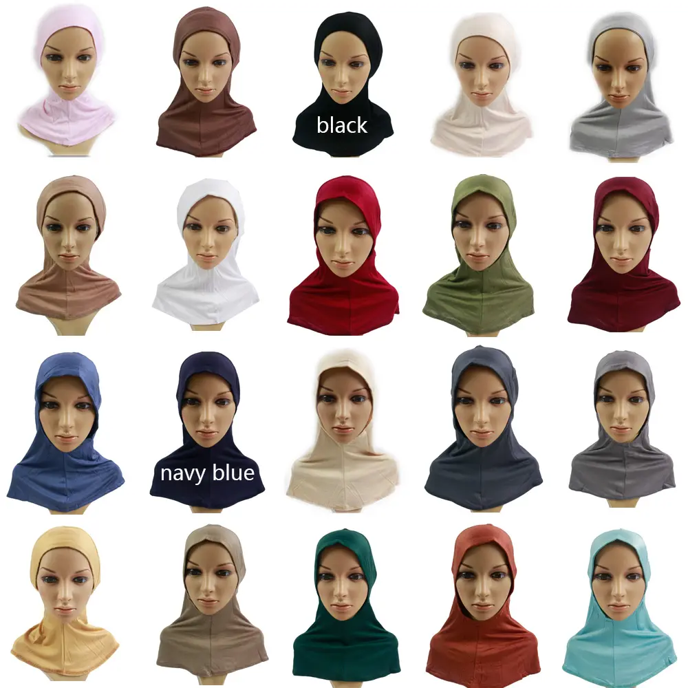 Diskon Besar Jersey Muslim Bonnet Wanita Syal Kepala Penutup Tabung Dalaman Turban Wanita Jilbab Syal Kepala