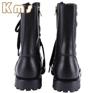 Kms Zwarte Tactische Schoenen Oem Groothandel Nieuwe Stijl Comfortabele Lichtgewicht Zijritssluiting Tactische Laarzen - Product Image 3