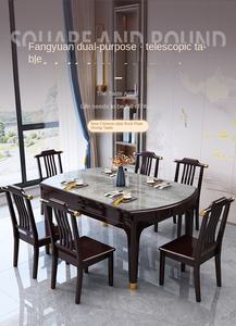 Table à manger moderne et luxueuse en bois massif, télescopique et pliante <span class=keywords><strong>pour</strong></span> petit appartement, <span class=keywords><strong>pour</strong></span> cuisinière à <span class=keywords><strong>induction</strong></span> et <span class=keywords><strong>plaque</strong></span> de roche - Product Image 4