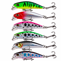 Leurre de pêche flottant imprimé MINNOW 4,5 cm 3,5 g, leurre dur réaliste pour la pêche en eau douce, lac, ruisseau, tilapia