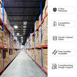 Armoire moderne en chêne blanc |   Armoires de cuisine style Shaker prêtes à assembler |   Meuble de cuisine en bois pour projets résidentiels aux États-Unis - Product Image 6