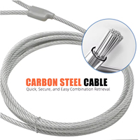 Candado de Seguridad para Portátil de Acero Inoxidable con Contraseña de 4 Dígitos, Sistema Antirrobo para Computadora Portátil, Candado de Cadena para Cable de Computadora