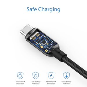 Cable USB C de Silicona Líquida al por Mayor, 66W 20W 100W PD, Cable de Carga Rápida y Transferencia de Datos para iPhone 15 Pro Max - Product Image 4