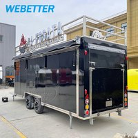 WEBETTER Remorque de restauration mobile à deux étages pour jus, barbecue, restauration rapide, café, glaces