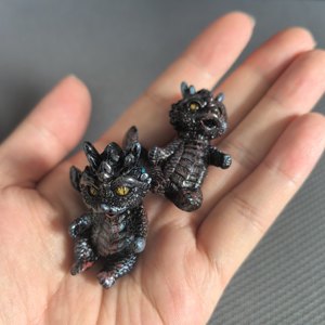 Regalo de <span class=keywords><strong>Año</strong></span> Nuevo Lunar <span class=keywords><strong>Chino</strong></span> 3D, Zodíaco <span class=keywords><strong>Chino</strong></span>, Dragón Negro, Adorno Bonito, Recuerdo, Escultura, Mini Muñeca, Juguete de Dibujos Animados para Niños - Product Image 2