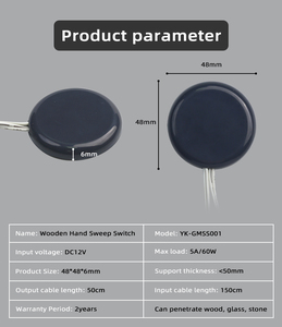 Hot Sales DC12V Cabinet Wooden Hand Sweep Dimmer Switch 5A 60W Hidden Sensor Switch for <b>Wardrobe</b> <b>Lights</b> - Product Image 2