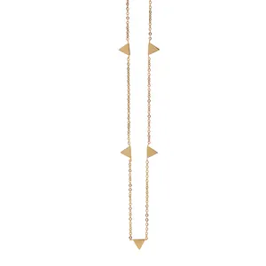Mode 18 Karat vergoldete Farbe Halsketten Anhänger Edelstahl Geometric Triangle Choker Halskette für Frauen Chocker P9090
