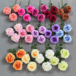 Ramo de Flores Artificiales Moonlight Rose, de Plástico y Tela, para Decoración de Bodas y Hogar - Product Image 2
