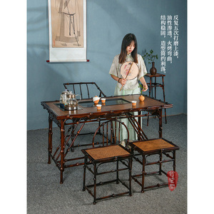 Zhuqige <b>Bamboo</b> Tea Table Set With Kettle Integrated Home Coffee Table For Tea Ceremony - Product Image 4