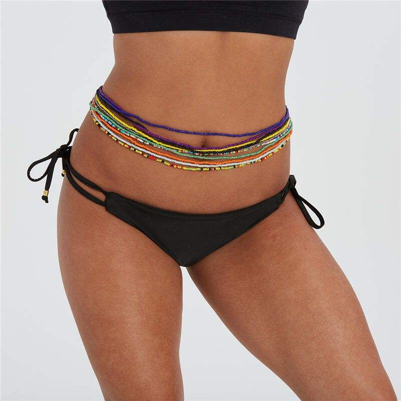Alibaba Elastic African Waist Beads Wholesale African Crystal Waist