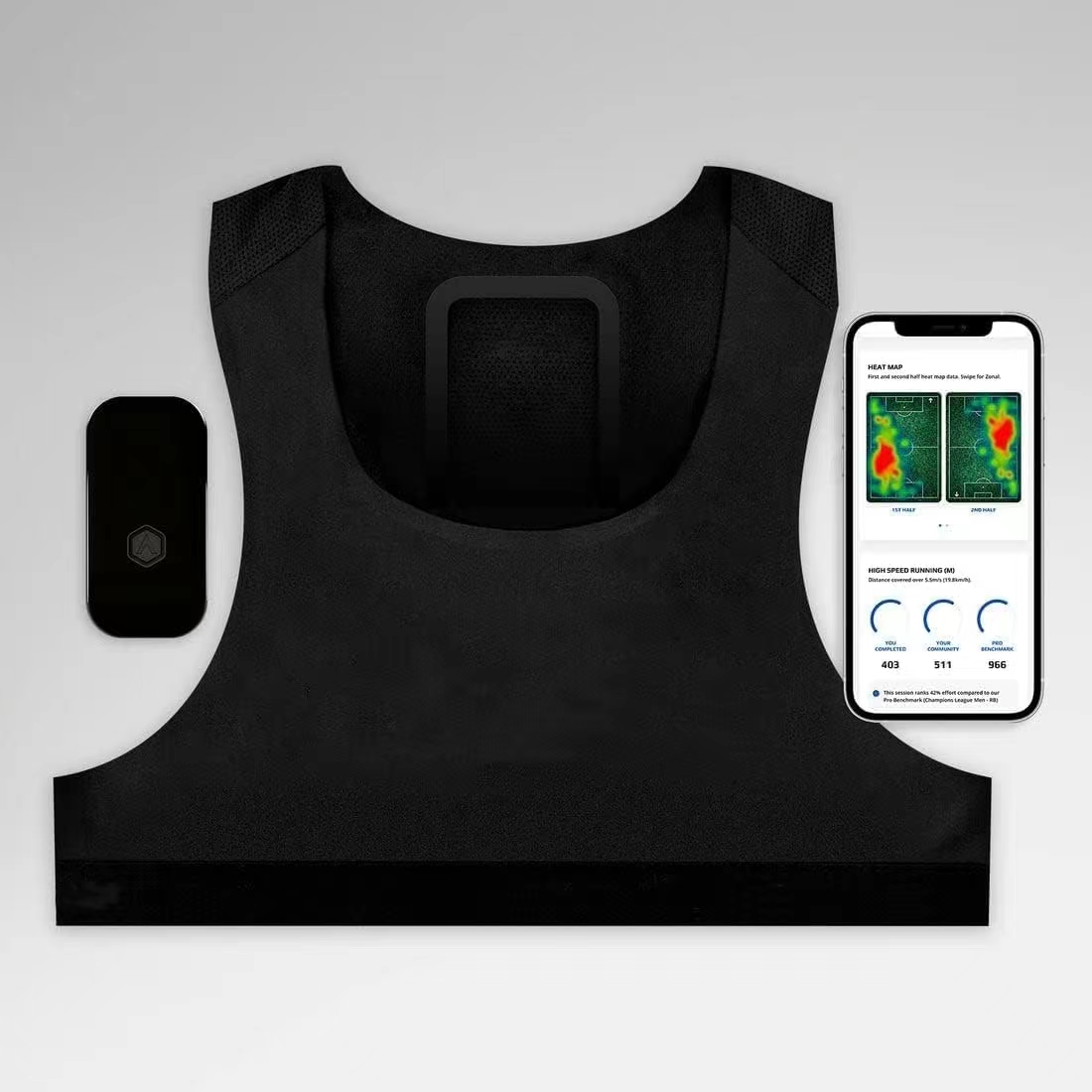 Gilet D'entraînement Football Avec Poche Tracker GPS - Respirant, Coupe Unisexe - Sans Tracker Inclus