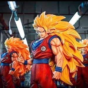 Figura de juguete de dibujos animados de PVC ecológico <span class=keywords><strong>Super</strong></span> Saiyan JT-025 2% <span class=keywords><strong>Super</strong></span> Three <span class=keywords><strong>Goku</strong></span> de pelo amarillo, en caja para exhibición en escritorio - Product Image 3