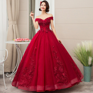 Đầm Quinceanera Cổ Điển Tiệc Tùng Ren Sang Trọng Hở Vai Mới 2020 Đầm Quinceanera 4 Màu