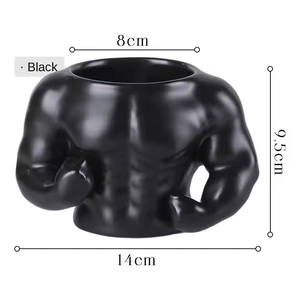 Customized 3D Abdominal Muscle <b>Ceramic</b> <b>Cup</b> Classic Style Male Coffee Drinking <b>Cup</b> With Small Potted Porcelain Parties Gardening - Product Image 5