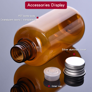 Mini bouteille ronde vide 300ml, contenant en plastique, pour produits cosmétiques, de haute qualité, 10 unités - Product Image 4