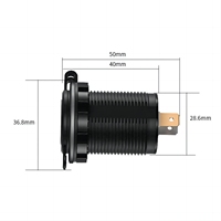 Prise de charge rapide à interrupteur tactile pour voitures et motos, 12V/24V 36W QC3.0, double port USB