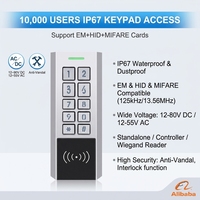 Lector de Control de Acceso RFID XK8 IP67 para Exteriores con Teclado, 13.56MHz MF NFC 125kHz EM Hid, Sistema de Entrada para Puertas