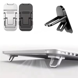 2PCS Mini Foldable Alloy Laptop Stand Portable Computer <strong>Keyboard</strong> <strong>Riser</strong> with 3 Adjustable Angles Invisible Notebook Stand - Product Image 1