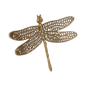 Scultura decorativa in metallo a forma di libellula con intagli per decorazioni per la casa, bagno, ufficio, studio, soggiorno - Product Image 2