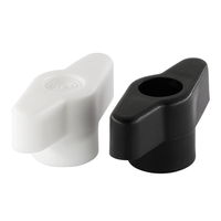 Écrou à poignée en plastique M3 M6 M8, écrou à oreilles en T, couleur noire, insert en laiton, écrou à pouce en T, entièrement fileté, autobloquant