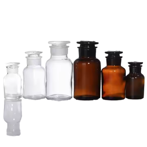 Botella de Reactivo de Vidrio Ámbar de Boca Ancha de 17 oz para Productos Químicos de Laboratorio - Product Image 4