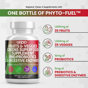 Superfood Capsules de probiotiques pour fruits et légumes avec prébiotiques Enzymes digestives Capsule de probiotiques naturels Supplément tout-en-1 - Product Image 2