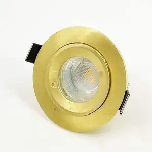 Goud Led Plafondlamp Waterdichte Schijnwerper Plafondlamp Voor Binnenhotel Ingebed Led Down Light