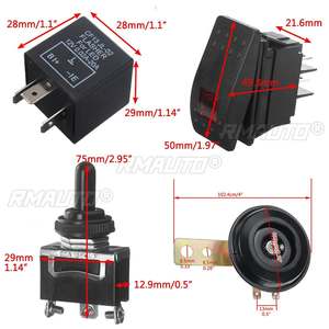 Kit de Luces LED para Señales de Giro con Interruptor Basculante, Bocina y Luz de Reversa de 12V para Polaris Ranger General RZR SXS ATV UTV Carrito de Golf - Product Image 2