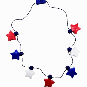 Collana LED a Strisce e Stelle per il 4 Luglio, 7 LED Luminosi, Accessorio Patriottico per Festa dell'Indipendenza USA, Vendita all'Ingrosso - Product Image 3