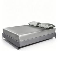 Housse de matelas en satin brillant de luxe, drap-housse doux au toucher frais pour chambre d'hôtes de mariage, approvisionnement en gros