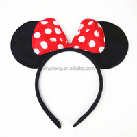 Usine En Gros Mickey Oreilles Bandeaux Sequin Bande De Cheveux Accessoires pour Femmes Filles Cosplay Partie, Sequin Souris Oreilles Bandeau