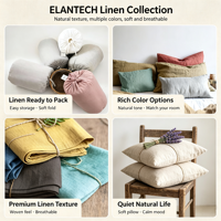 Parures de lit 100 % lin écologiques lavées à la pierre, style européen-américain, draps plats, tailles King, Queen, Twin, Double pour la maison - Vente en gros