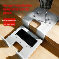 Localisateur d'installation de charnière magnétique compact, 90 °   Guide de perçage à angle droit pour l'alignement des charnières et des interstices des portes d'armoires