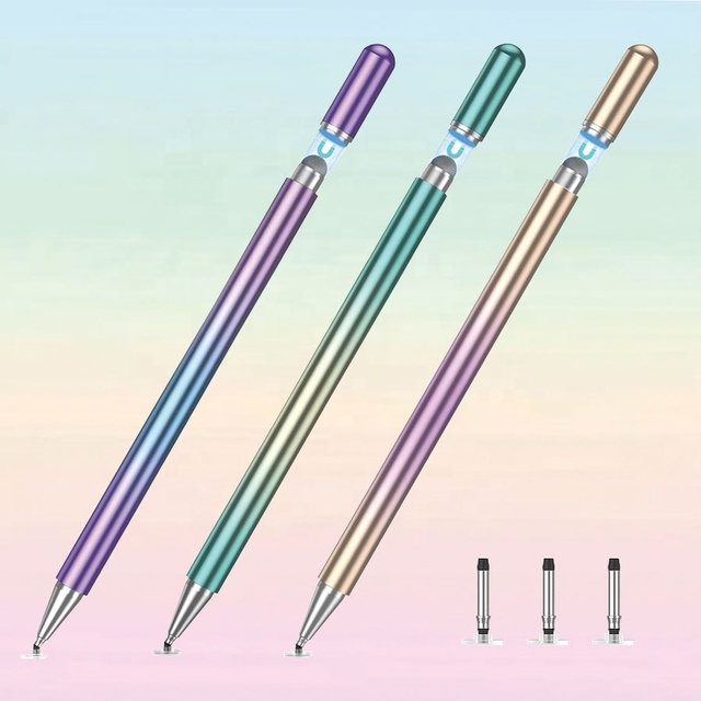 HUA Universal Premium 2-in-1 Stylus Touch Pen Soft Metal Compatible with Mobile Devices Model GX0050