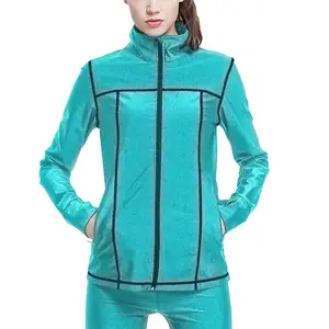 OEM Factory Fitness Sportswear Black Jacket High Quality Lose Weight Slimming Sweat Suits For Women
