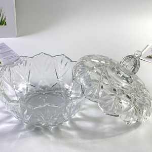 Vente en gros de pots à bougies en verre vintage avec couvercle, pots à bonbons en forme d'ananas, <span class=keywords><strong>cristal</strong></span> de mariage - Product Image 4