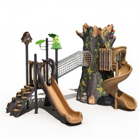 Structures de jeux pour tout-petits en plastique pour parcs extérieurs scolaires, équipement de terrain de jeux commercial, fabricant chinois