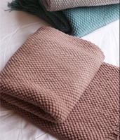 Plaids en tricot doux personnalisés, jetés en tissu uni, couvre-lits pour voyage, canapé, fauteuil, bureau, sieste, hôtel, décoration de la maison