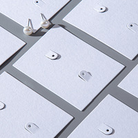 Carte de présentation de bijoux en carton de luxe de haute qualité, nouveau style personnalisé, en papier blanc artistique 450g, pour boucles d'oreilles et colliers, avec logo
