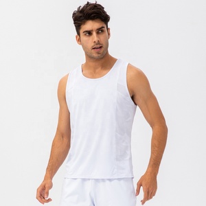 Camisetas sin mangas transpirables para gimnasio para hombre, camiseta sin mangas de secado rápido con logotipo personalizado para deportes, entrenamiento físico y jogging, ropa para correr con patrón sólido - Product Image 6
