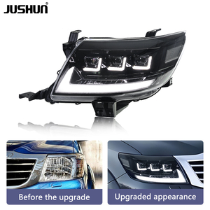 JUSHUN Nieuwe Auto-onderdelen voor <span class=keywords><strong>Toyota</strong></span> <span class=keywords><strong>Hilux</strong></span> Vigo 2012-2014 Autokoplamp met 3-LED knipperlicht - Product Image 1