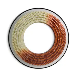 Customized Circular Orange and Beige Donut Acrylic Hanging Wall Decor