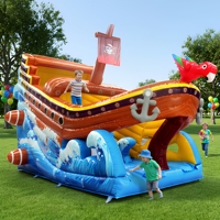 Grand toboggan gonflable sur le thème des pirates pour l'extérieur, toboggan gonflable en PVC de qualité commerciale pour parc d'attractions