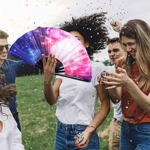 Éventails à main en bambou écologiques personnalisés avec logo gravé, vente en gros promotionnelle - Product Image 3