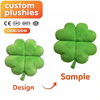 Coussin en peluche trèfle à quatre feuilles personnalisé, doux et porte-bonheur, vente en gros, fabricant OEM ODM, décoration intérieure, cadeau pour enfants