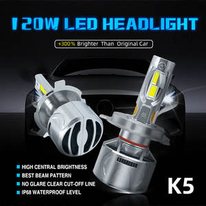 SFIDA K5 120W 6000K haute puissance LED ampoules de phares de <span class=keywords><strong>voiture</strong></span> H4 9005 H7 remplacement de phare 15000LM 30000h emballage personnalisable - Product Image 3