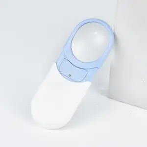 Magnifier with LED light 5 times handheld portable acrylic magnifier Suitable for the elderly children to read easy to use