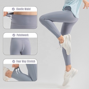 Leggings da allenamento elasticizzati morbidi burrosi per ragazze <span class=keywords><strong>pantaloni</strong></span> da <span class=keywords><strong>Yoga</strong></span> da ballo traspiranti a vita alta per bambini di 6-13 anni - Product Image 3