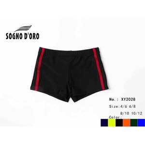 Pantaloncini sportivi da ragazza HDJ neri con strisce rosse taglia 4/6 6/8 8/10 10/12 Costumi da bagno elasticizzati Abbigliamento da spiaggia - Product Image 4